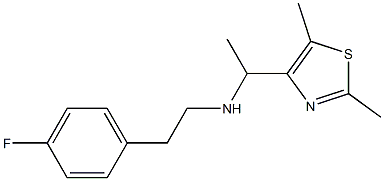 [1-(2,5-dimethyl-1,3-thiazol-4-yl)ethyl][2-(4-fluorophenyl)ethyl]amine Struktur