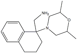 [1-(2,6-dimethylmorpholin-4-yl)-1,2,3,4-tetrahydronaphthalen-1-yl]methylamine Struktur