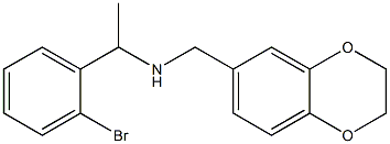 [1-(2-bromophenyl)ethyl](2,3-dihydro-1,4-benzodioxin-6-ylmethyl)amine Struktur