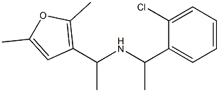 [1-(2-chlorophenyl)ethyl][1-(2,5-dimethylfuran-3-yl)ethyl]amine Struktur