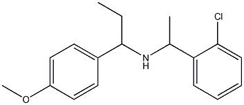 [1-(2-chlorophenyl)ethyl][1-(4-methoxyphenyl)propyl]amine Struktur