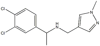 [1-(3,4-dichlorophenyl)ethyl][(1-methyl-1H-pyrazol-4-yl)methyl]amine Struktur