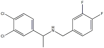 [1-(3,4-dichlorophenyl)ethyl][(3,4-difluorophenyl)methyl]amine Struktur