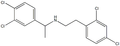 [1-(3,4-dichlorophenyl)ethyl][2-(2,4-dichlorophenyl)ethyl]amine Struktur