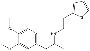 [1-(3,4-dimethoxyphenyl)propan-2-yl][2-(thiophen-2-yl)ethyl]amine Struktur