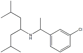 [1-(3-chlorophenyl)ethyl](2,6-dimethylheptan-4-yl)amine Struktur