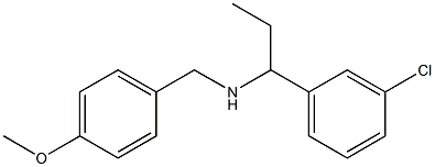 [1-(3-chlorophenyl)propyl][(4-methoxyphenyl)methyl]amine Struktur