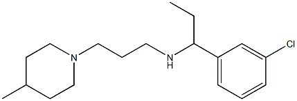 [1-(3-chlorophenyl)propyl][3-(4-methylpiperidin-1-yl)propyl]amine Struktur