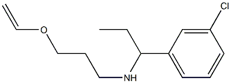 [1-(3-chlorophenyl)propyl][3-(ethenyloxy)propyl]amine Struktur