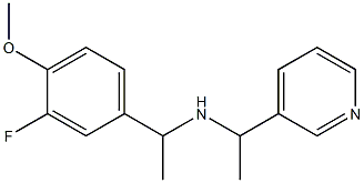 [1-(3-fluoro-4-methoxyphenyl)ethyl][1-(pyridin-3-yl)ethyl]amine Struktur