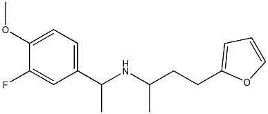 [1-(3-fluoro-4-methoxyphenyl)ethyl][4-(furan-2-yl)butan-2-yl]amine Struktur