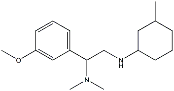 [1-(3-methoxyphenyl)-2-[(3-methylcyclohexyl)amino]ethyl]dimethylamine Struktur