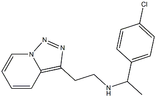 [1-(4-chlorophenyl)ethyl](2-{[1,2,4]triazolo[3,4-a]pyridin-3-yl}ethyl)amine Struktur