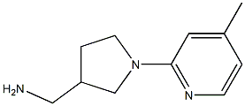 [1-(4-methylpyridin-2-yl)pyrrolidin-3-yl]methanamine Struktur