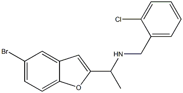 [1-(5-bromo-1-benzofuran-2-yl)ethyl][(2-chlorophenyl)methyl]amine Struktur