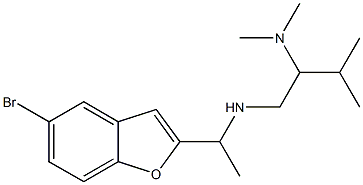 [1-(5-bromo-1-benzofuran-2-yl)ethyl][2-(dimethylamino)-3-methylbutyl]amine Struktur