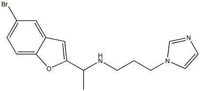 [1-(5-bromo-1-benzofuran-2-yl)ethyl][3-(1H-imidazol-1-yl)propyl]amine Struktur