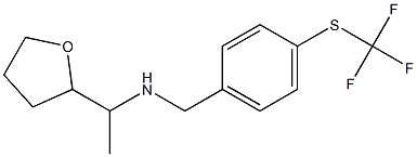 [1-(oxolan-2-yl)ethyl]({4-[(trifluoromethyl)sulfanyl]phenyl}methyl)amine Struktur