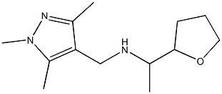 [1-(oxolan-2-yl)ethyl][(1,3,5-trimethyl-1H-pyrazol-4-yl)methyl]amine Struktur