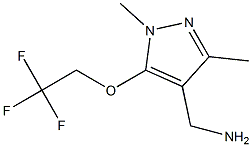 [1,3-dimethyl-5-(2,2,2-trifluoroethoxy)-1H-pyrazol-4-yl]methanamine Struktur