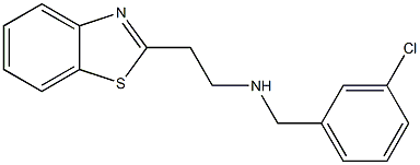 [2-(1,3-benzothiazol-2-yl)ethyl][(3-chlorophenyl)methyl]amine Struktur