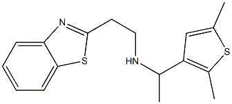 [2-(1,3-benzothiazol-2-yl)ethyl][1-(2,5-dimethylthiophen-3-yl)ethyl]amine Struktur