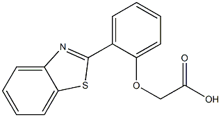 [2-(1,3-benzothiazol-2-yl)phenoxy]acetic acid Struktur