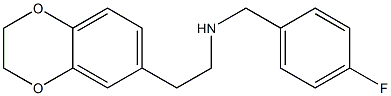 [2-(2,3-dihydro-1,4-benzodioxin-6-yl)ethyl][(4-fluorophenyl)methyl]amine Struktur