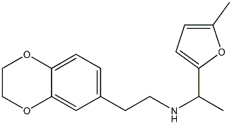 [2-(2,3-dihydro-1,4-benzodioxin-6-yl)ethyl][1-(5-methylfuran-2-yl)ethyl]amine Struktur