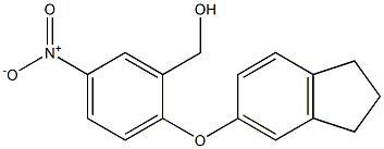 [2-(2,3-dihydro-1H-inden-5-yloxy)-5-nitrophenyl]methanol Struktur