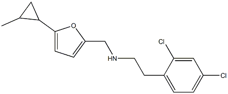 [2-(2,4-dichlorophenyl)ethyl]({[5-(2-methylcyclopropyl)furan-2-yl]methyl})amine Struktur