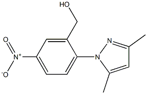 [2-(3,5-dimethyl-1H-pyrazol-1-yl)-5-nitrophenyl]methanol Struktur