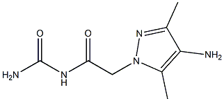 [2-(4-amino-3,5-dimethyl-1H-pyrazol-1-yl)acetyl]urea Struktur