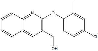 [2-(4-chloro-2-methylphenoxy)quinolin-3-yl]methanol Struktur