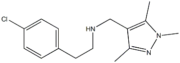 [2-(4-chlorophenyl)ethyl][(1,3,5-trimethyl-1H-pyrazol-4-yl)methyl]amine Struktur