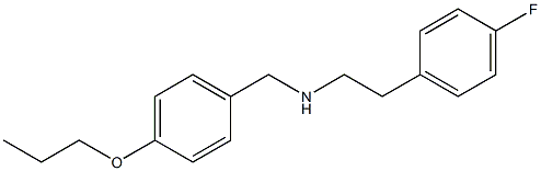 [2-(4-fluorophenyl)ethyl][(4-propoxyphenyl)methyl]amine Struktur