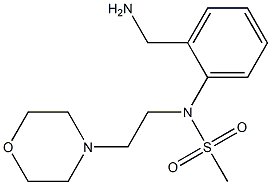 [2-(aminomethyl)phenyl]-N-[2-(morpholin-4-yl)ethyl]methanesulfonamide Struktur