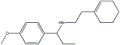 [2-(cyclohex-1-en-1-yl)ethyl][1-(4-methoxyphenyl)propyl]amine Struktur