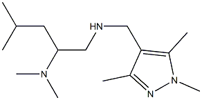 [2-(dimethylamino)-4-methylpentyl][(1,3,5-trimethyl-1H-pyrazol-4-yl)methyl]amine Struktur