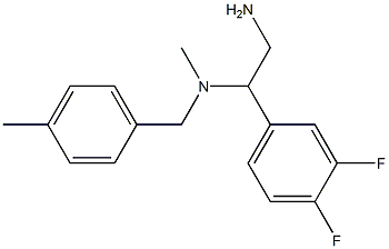 [2-amino-1-(3,4-difluorophenyl)ethyl](methyl)[(4-methylphenyl)methyl]amine Struktur