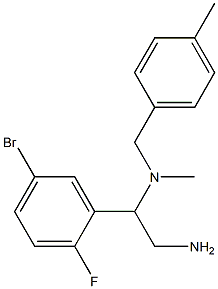 [2-amino-1-(5-bromo-2-fluorophenyl)ethyl](methyl)[(4-methylphenyl)methyl]amine Struktur