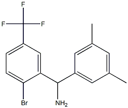 [2-bromo-5-(trifluoromethyl)phenyl](3,5-dimethylphenyl)methanamine Struktur