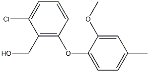 [2-chloro-6-(2-methoxy-4-methylphenoxy)phenyl]methanol Struktur