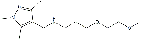 [3-(2-methoxyethoxy)propyl][(1,3,5-trimethyl-1H-pyrazol-4-yl)methyl]amine Struktur