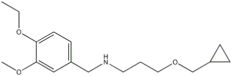 [3-(cyclopropylmethoxy)propyl][(4-ethoxy-3-methoxyphenyl)methyl]amine Struktur