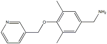 [3,5-dimethyl-4-(pyridin-3-ylmethoxy)phenyl]methanamine Struktur