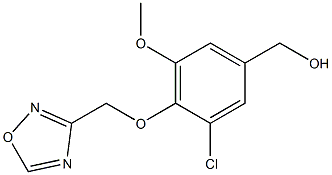 [3-chloro-5-methoxy-4-(1,2,4-oxadiazol-3-ylmethoxy)phenyl]methanol Struktur