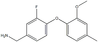 [3-fluoro-4-(2-methoxy-4-methylphenoxy)phenyl]methanamine Struktur