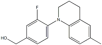 [3-fluoro-4-(6-methyl-1,2,3,4-tetrahydroquinolin-1-yl)phenyl]methanol Struktur