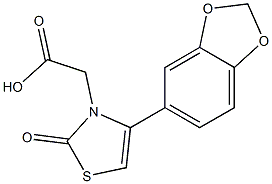 [4-(1,3-benzodioxol-5-yl)-2-oxo-1,3-thiazol-3(2H)-yl]acetic acid Struktur